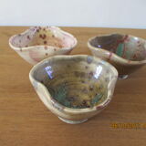 3 ceramic bowls signed Buchtal 70s