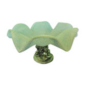 Fruit cup with silver metal foot, Murano granite glass "Vetro eseguito da maestri di Murano"
