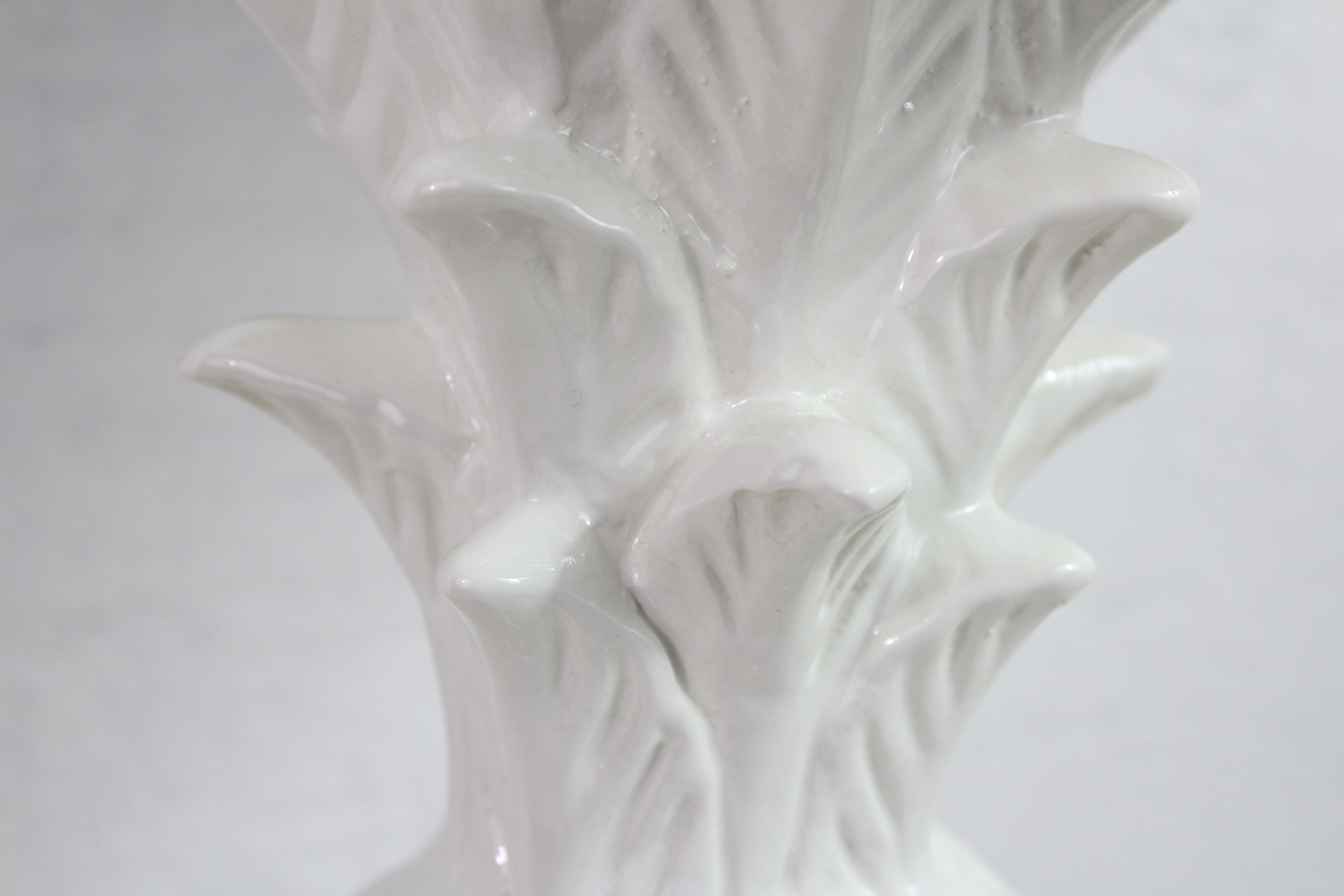 Table lamp ananas ceramic and brass 70s