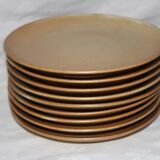 Service 9 flat plates sandstone Village CNP France