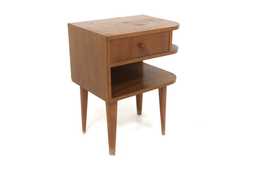 Mahogany bedside table, Swedish Modern, Sweden, 1940.