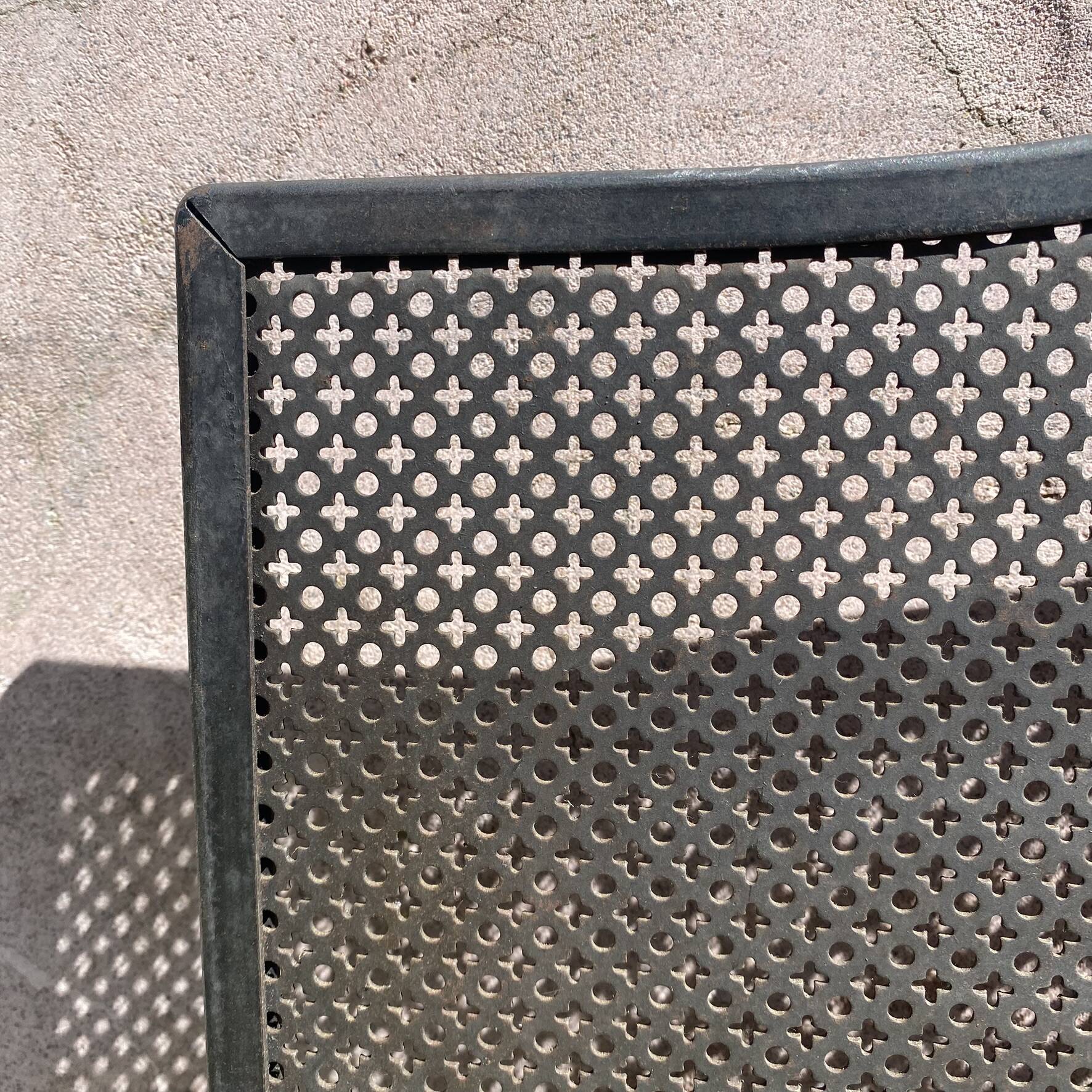Fireplace screen in metal with cast iron fleur-de-lis.