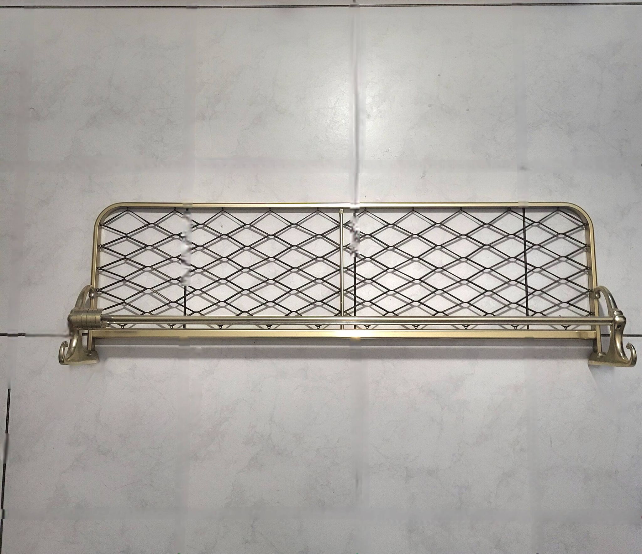 Coat rack in gold aluminum from the 50s and 60s