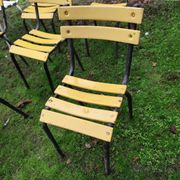 Set of 13 garden chairs made of iron slats and tubes