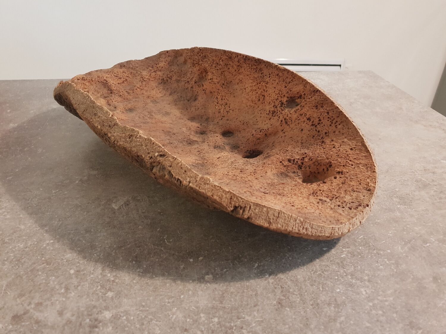 Vintage cork fruit bowl