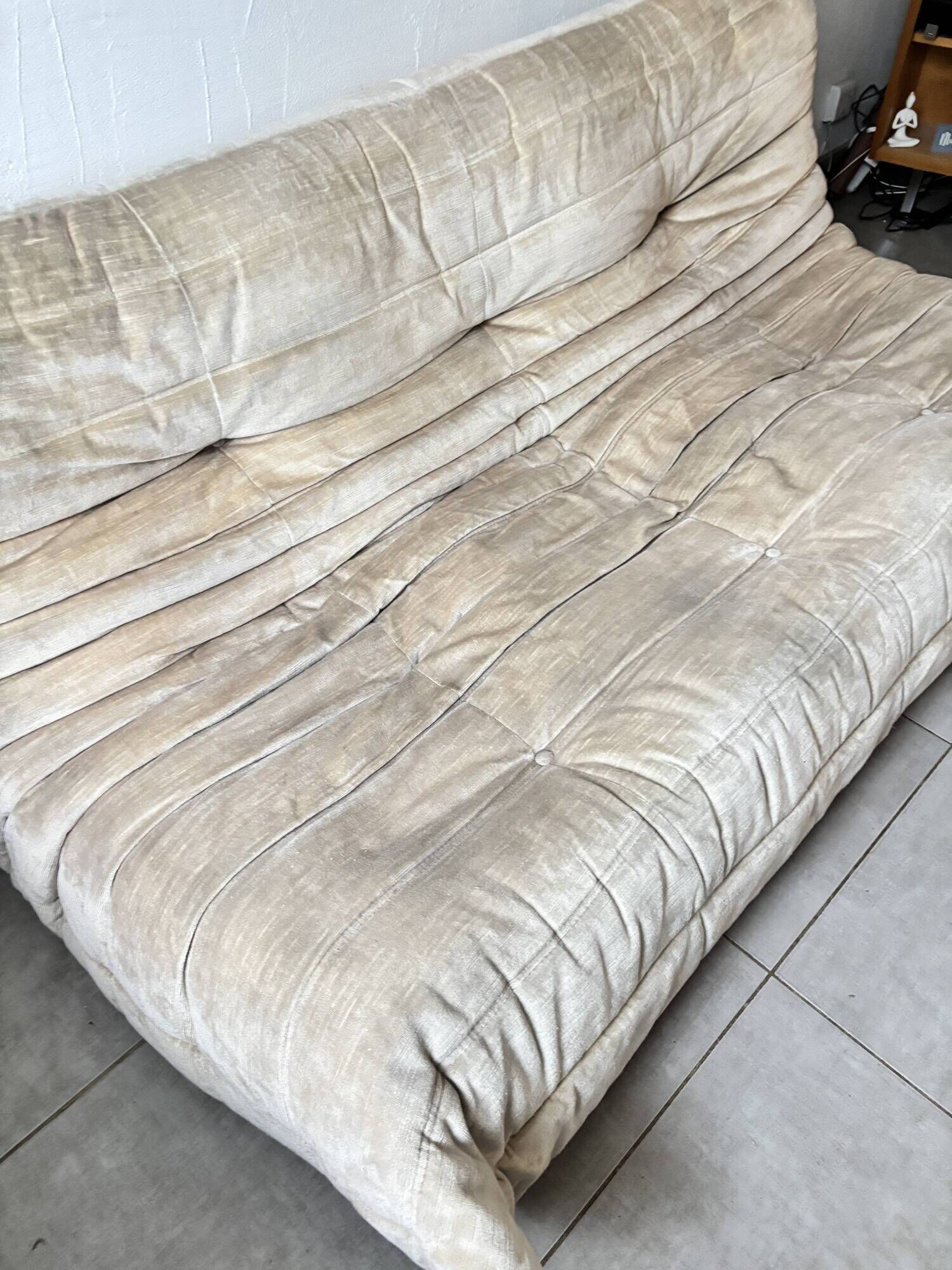 Togo Ensemble Ligne Roset vintage – 3-seater sofa and armchair