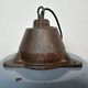 Industrial Grey Enamel and Cast Iron Pendant Light, 1960s