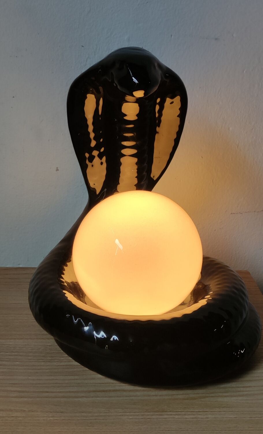 Lamp year 80 snake ceramic cobra