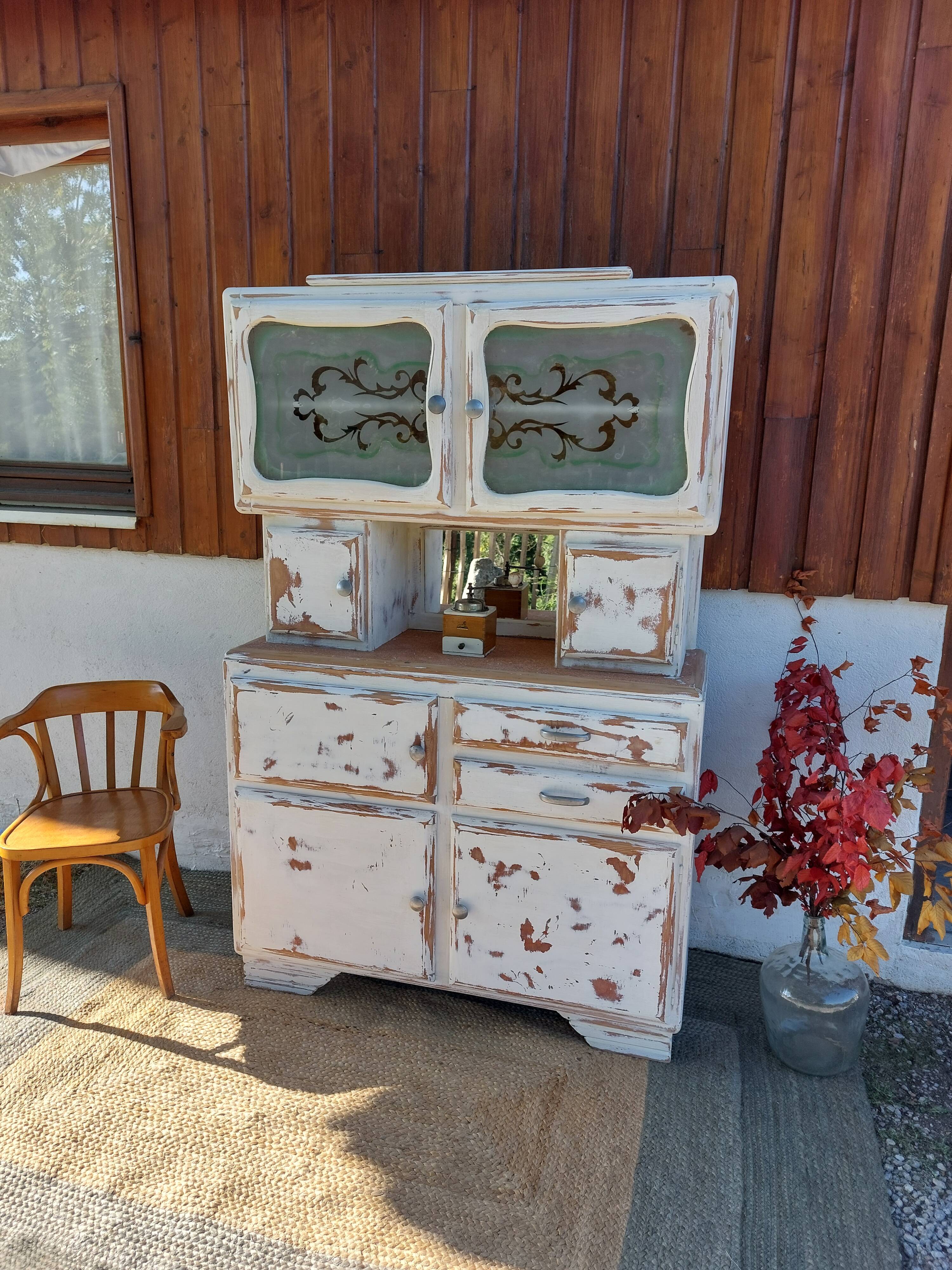 Mado chippy paint white sideboard