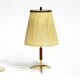 Lampe de table en laiton et teck par Kalmar, années 50