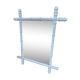 Vintage bamboo mirror 71x61cm