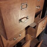 Former furniture of notary in oak 12 drawers 1930