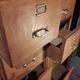 Former furniture of notary in oak 12 drawers 1930