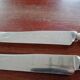 REX - Lot of 4 table knives model Chinon with silver-plated metal contour.