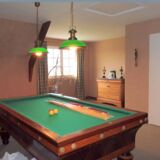 1 set of 2 American Coop 1850 billiard style chandelier