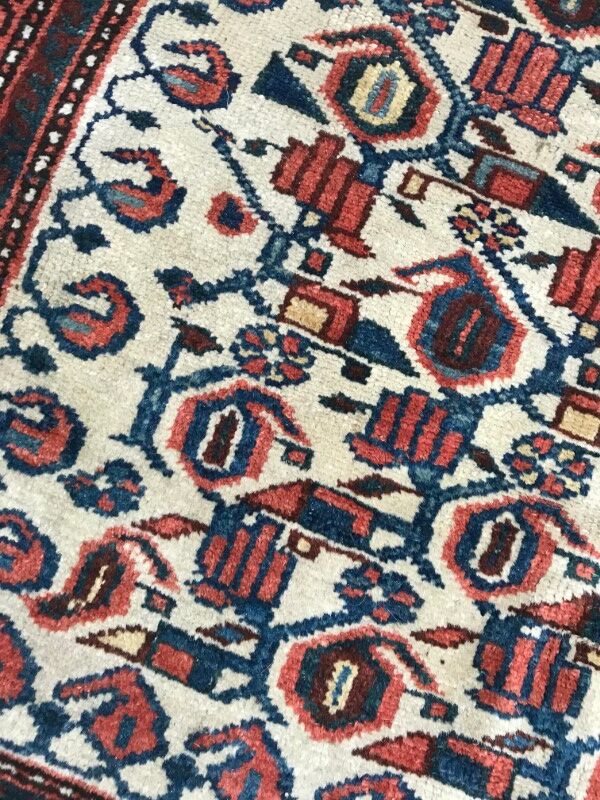 Carpet old persian kurdish done hand 117 x 185 cm