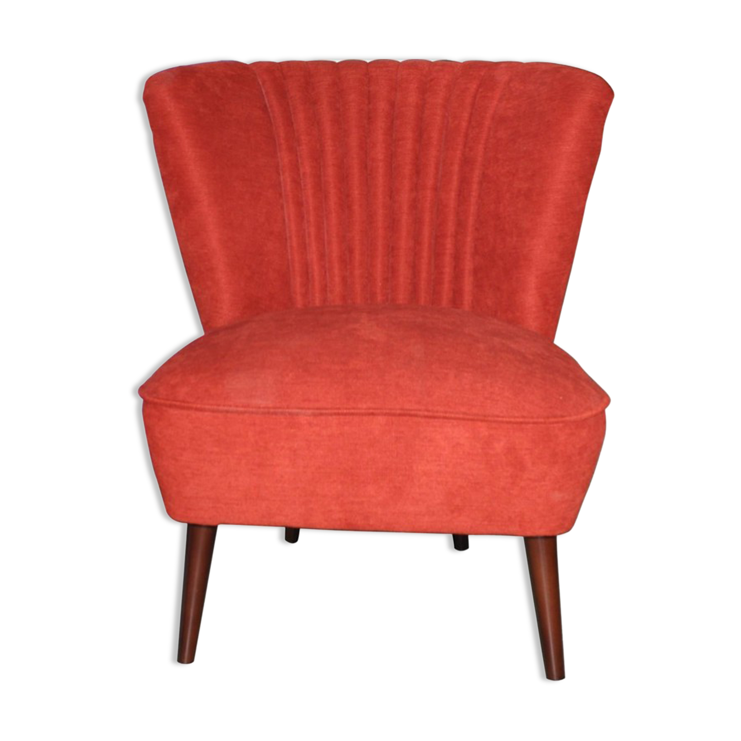 1950s chair red fabric