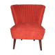 Chaise des années 1950 tissu rouge