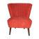 Chaise des années 1950 tissu rouge