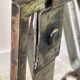 Porte-revues acier brutaliste vintage
