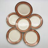 6 dessert plates Nidervillier, model Fanny.