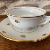 Set of 6 porcelain coffee cups and saucers PFC France