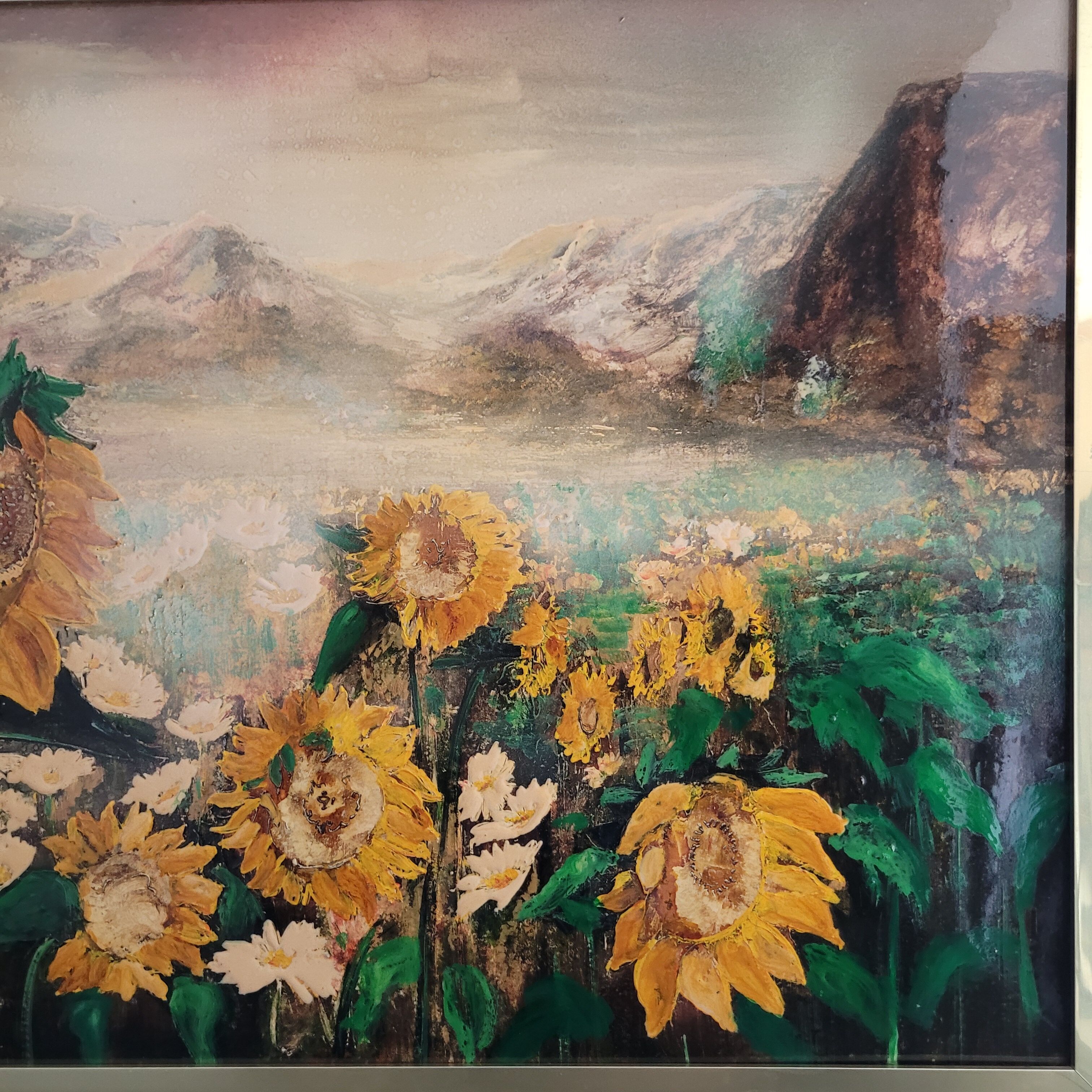 Oil painting on metal panel