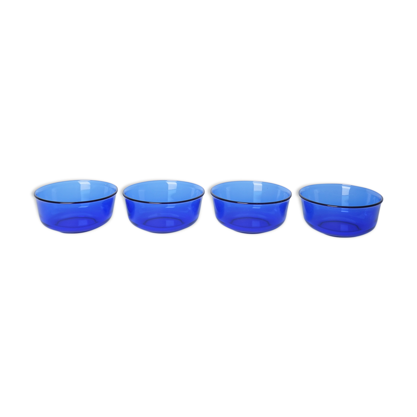 Blue Glass Bowls France Selency