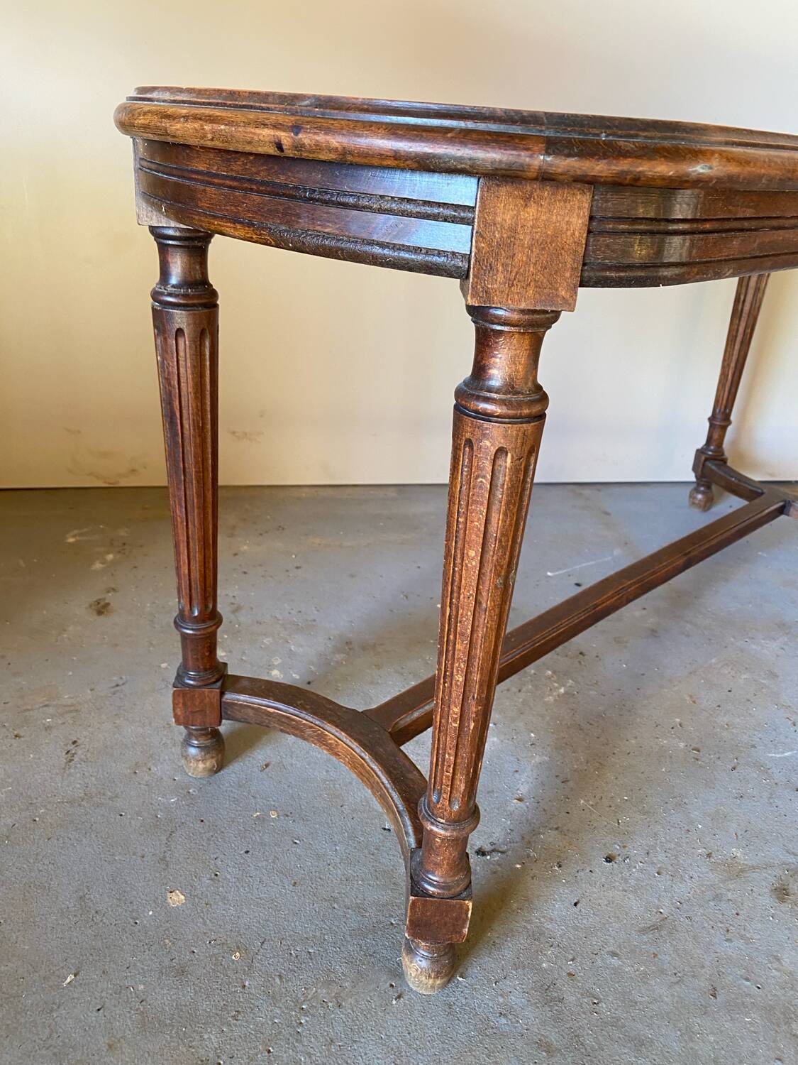 Louis XVI style 2-seater caned piano bench
