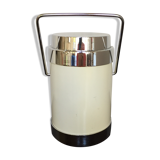 Bucket with vintage white and aluminum ice cream