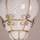 Extraordinary Venetian Lantern in Murano Reticello Glass, 1940s