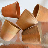 10 pots anciens en terre cuite 9-10 cm