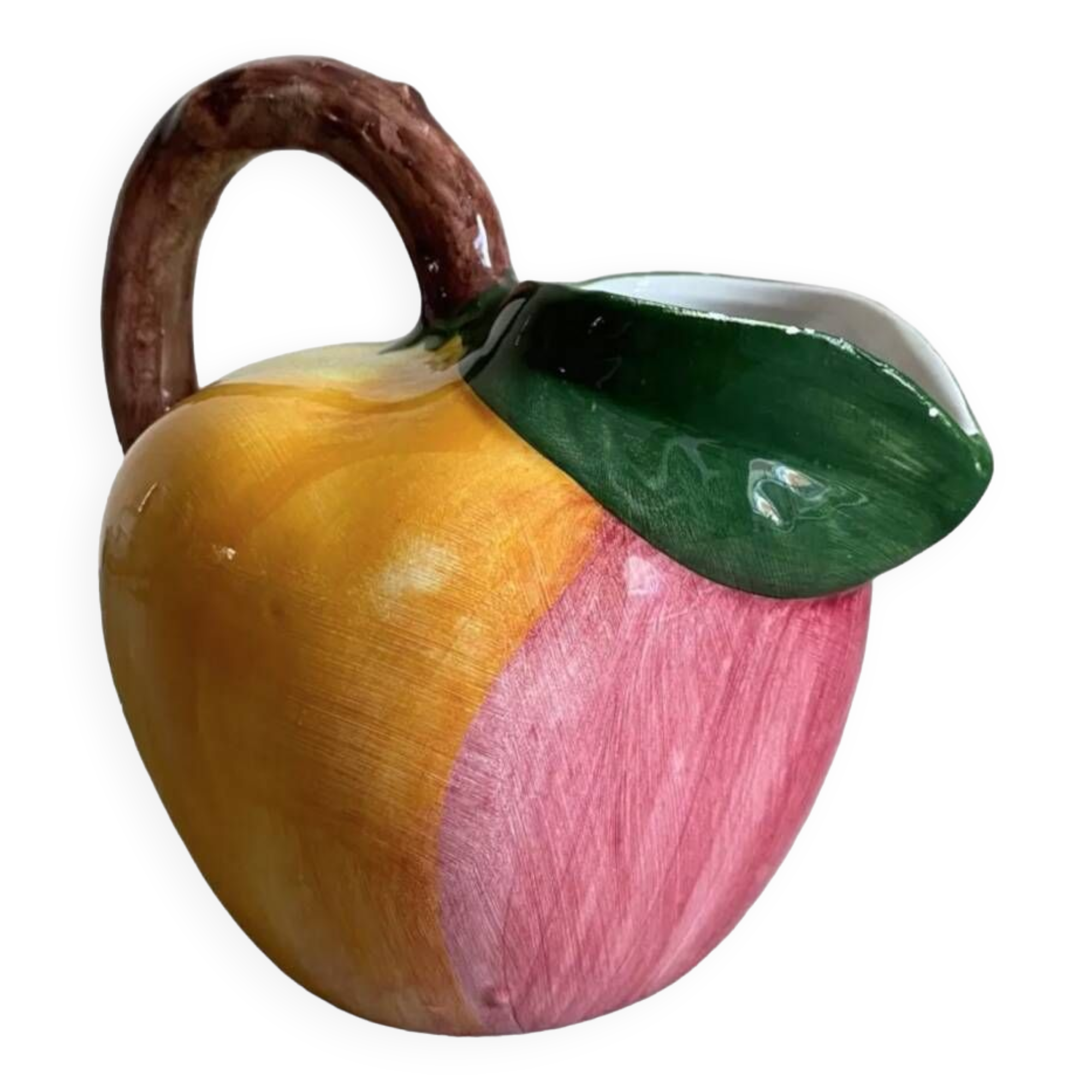 Earthenware pitcher evoking a fruit