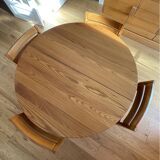 Table and 4 chairs in solid elm Regain