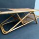 Rattan and ceramic coffee table