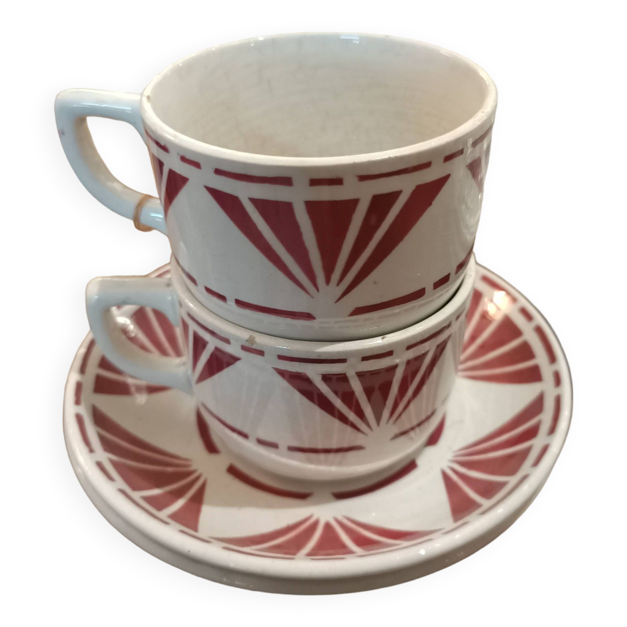 Lot de deux tasses avec soucoupes