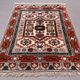 Old Turkish Kazak rug 90x115 cm vintage tribal, square medium 2574