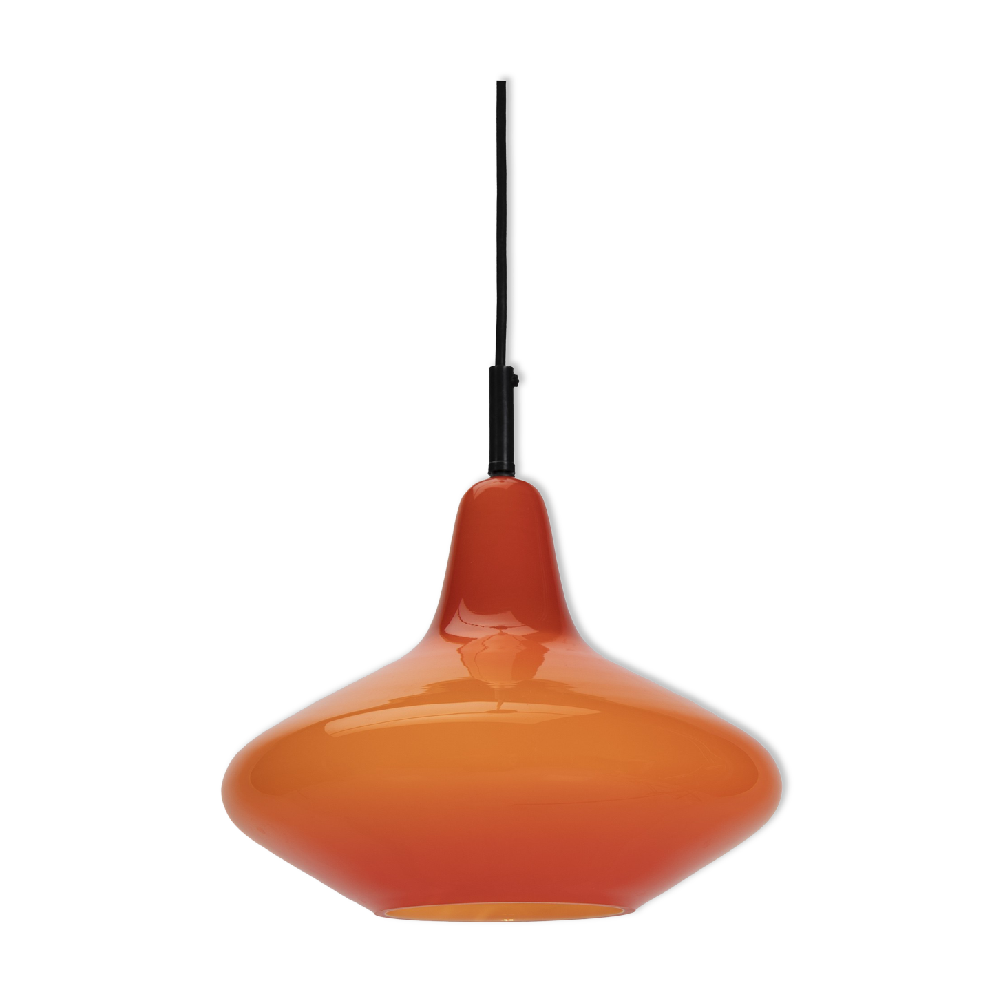 Red Peil and Putzler Space Age Pendant Lamp