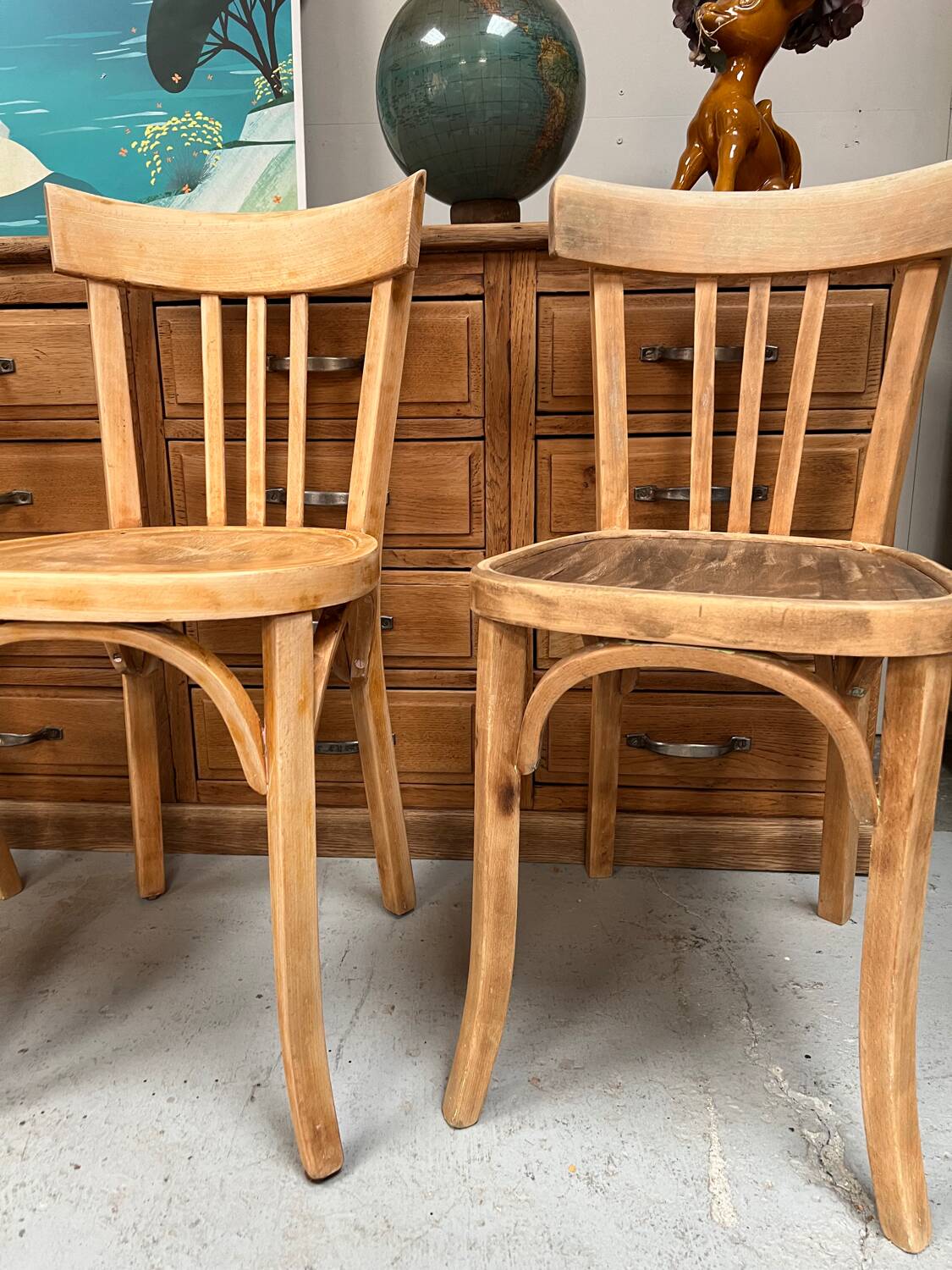 Chaises bistrot Baumann anciennes