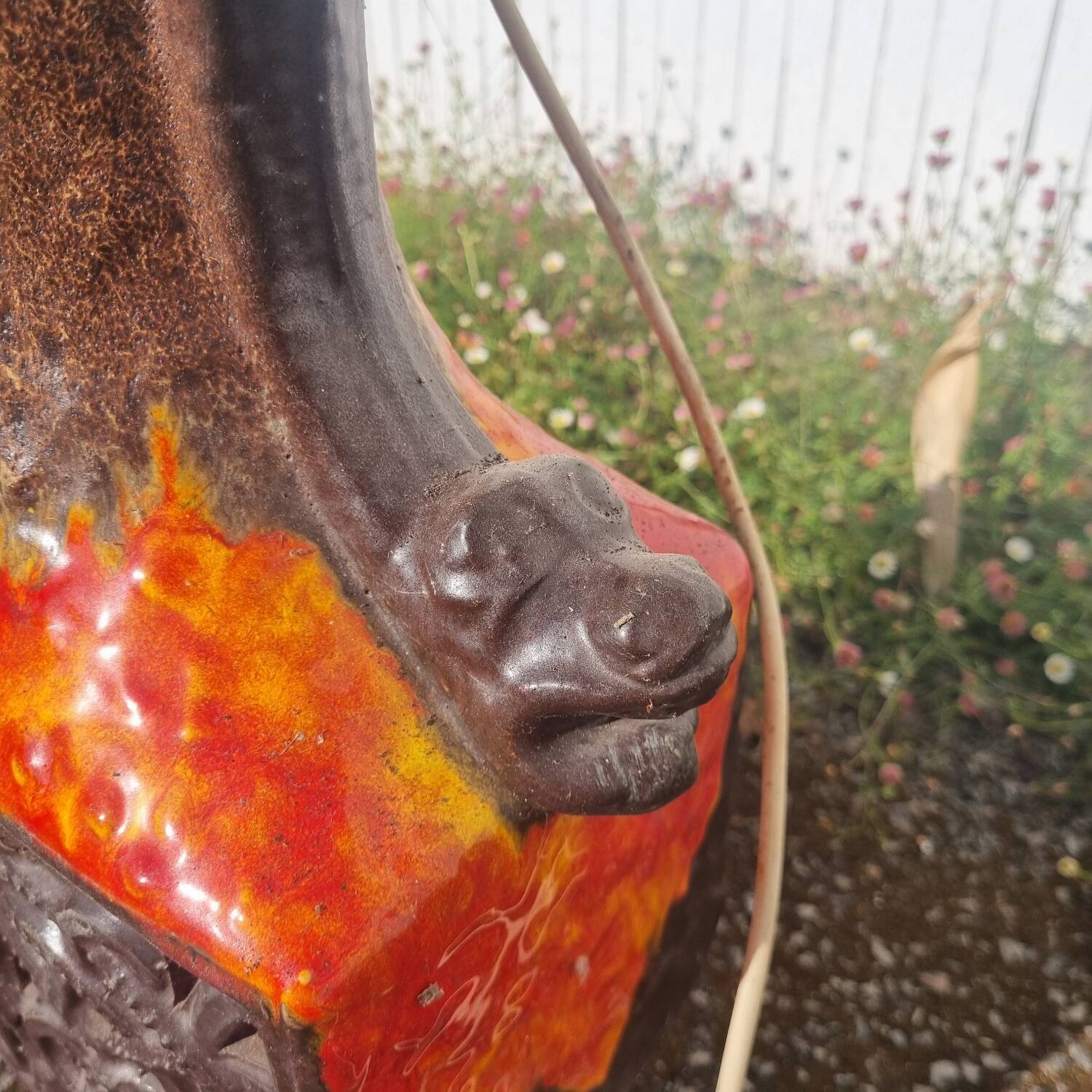 Lampe de sol de 1970, Abat-jour en laiton de mouton