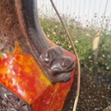 Lampe de sol de 1970, Abat-jour en laiton de mouton