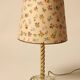 Pair of lamps with hand-painted floral shades