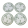 4 dessert plates Modern Style St Amand iron land
