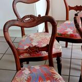 Set of 5 19th century cacahogany chairs