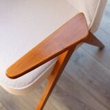 Scandinavian armchair set of 2 buckle white