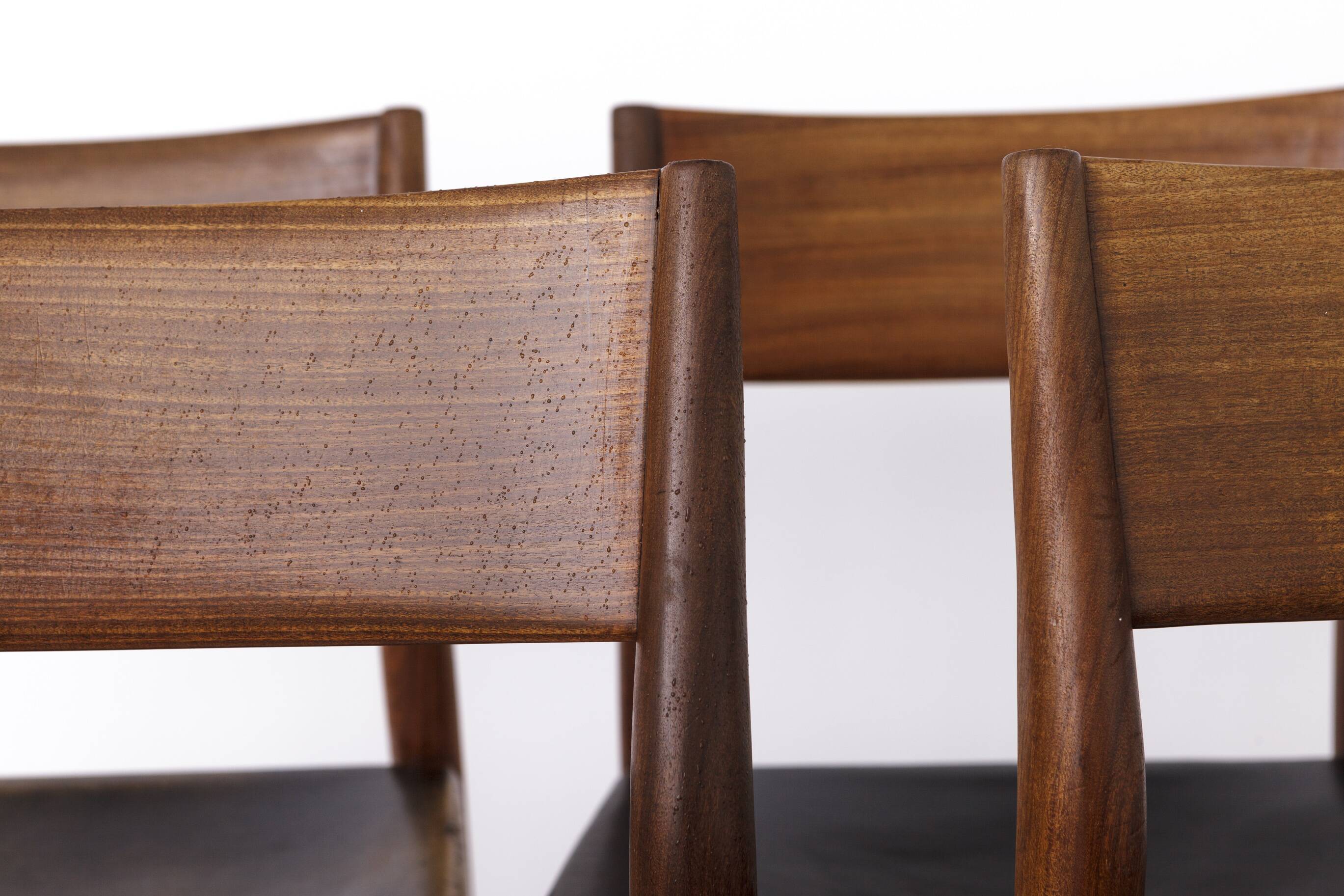 4 Vintage Chairs by Georg Leowald for Wilkhahn, Germany, 1960s, Teak