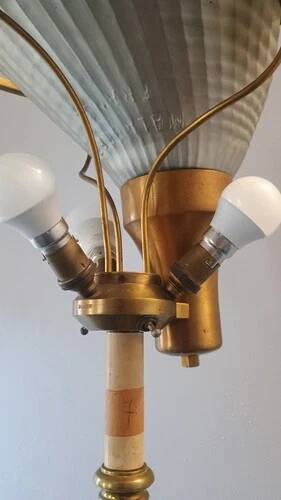 Floor lamp Table lamp signed Malabert house 1930 Art Deco DLG rings Quinet
