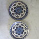 Decorative or utilitarian plates in enamelled earthenware