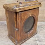 Art Deco wall display case in Burmese teak