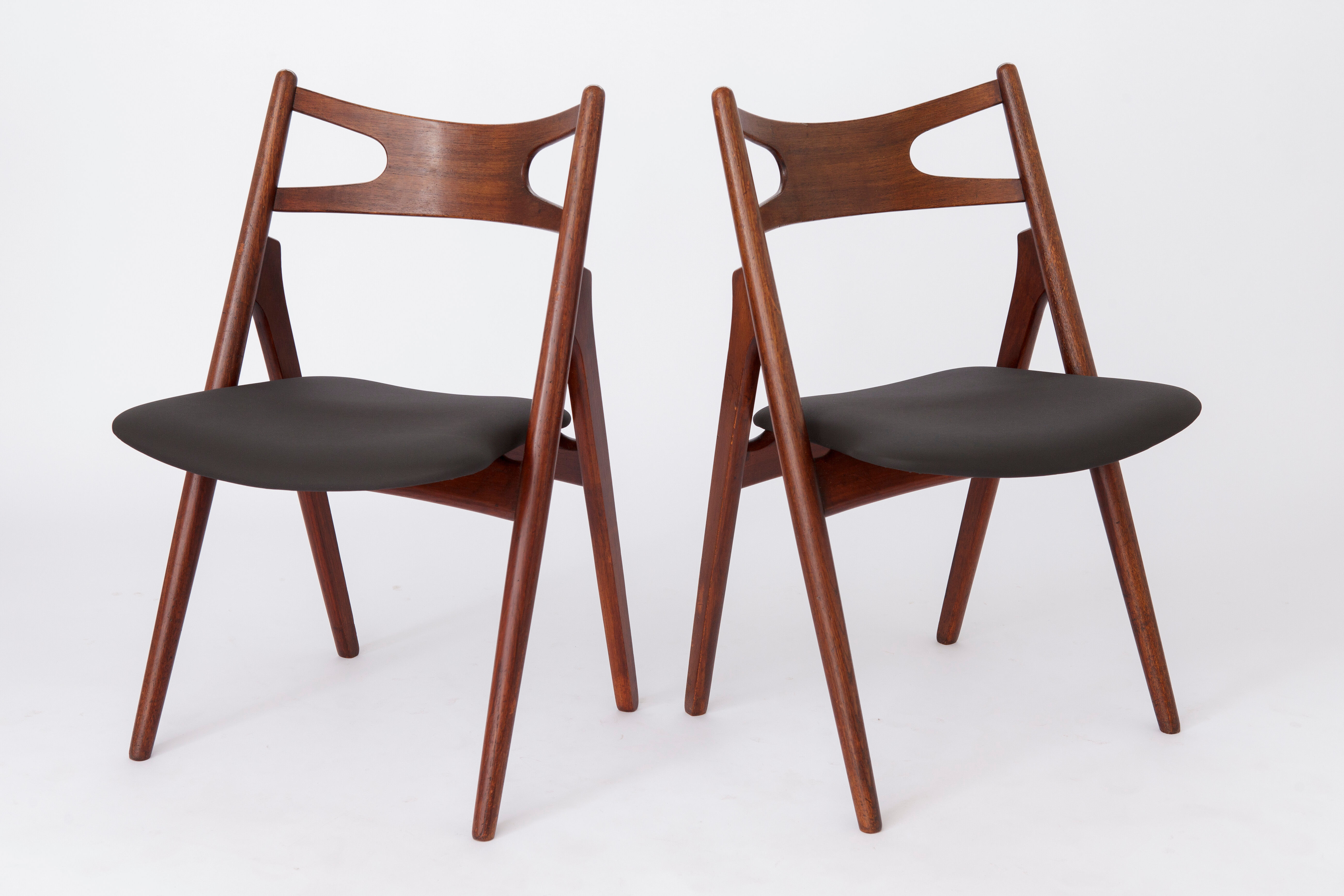 Pair Hans Wegner chairs CH29 Danish 1950s Vintage